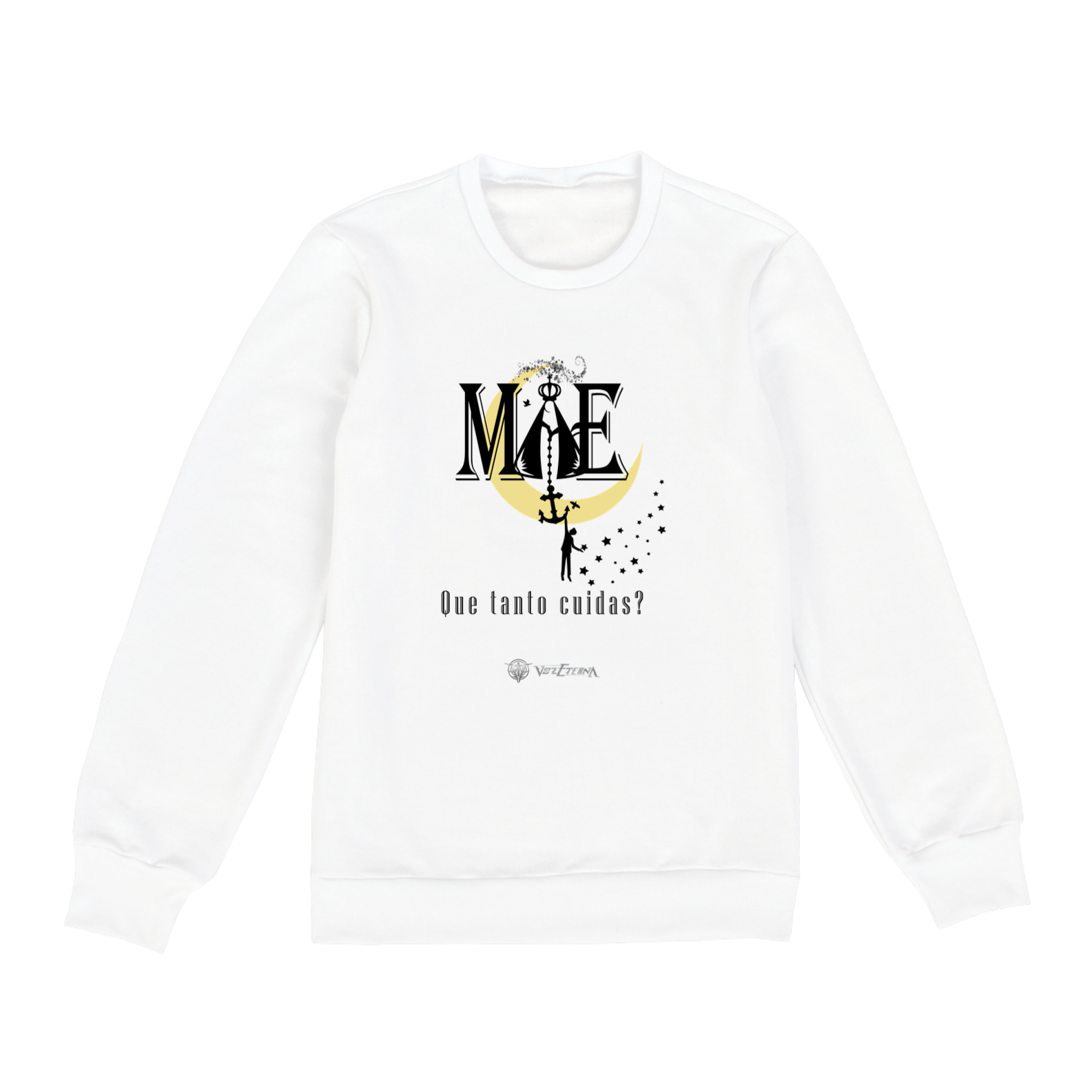 Nome do produto: Blusão Moletom Voz Eterna Mãe Que Tanto Cuidas? Claro