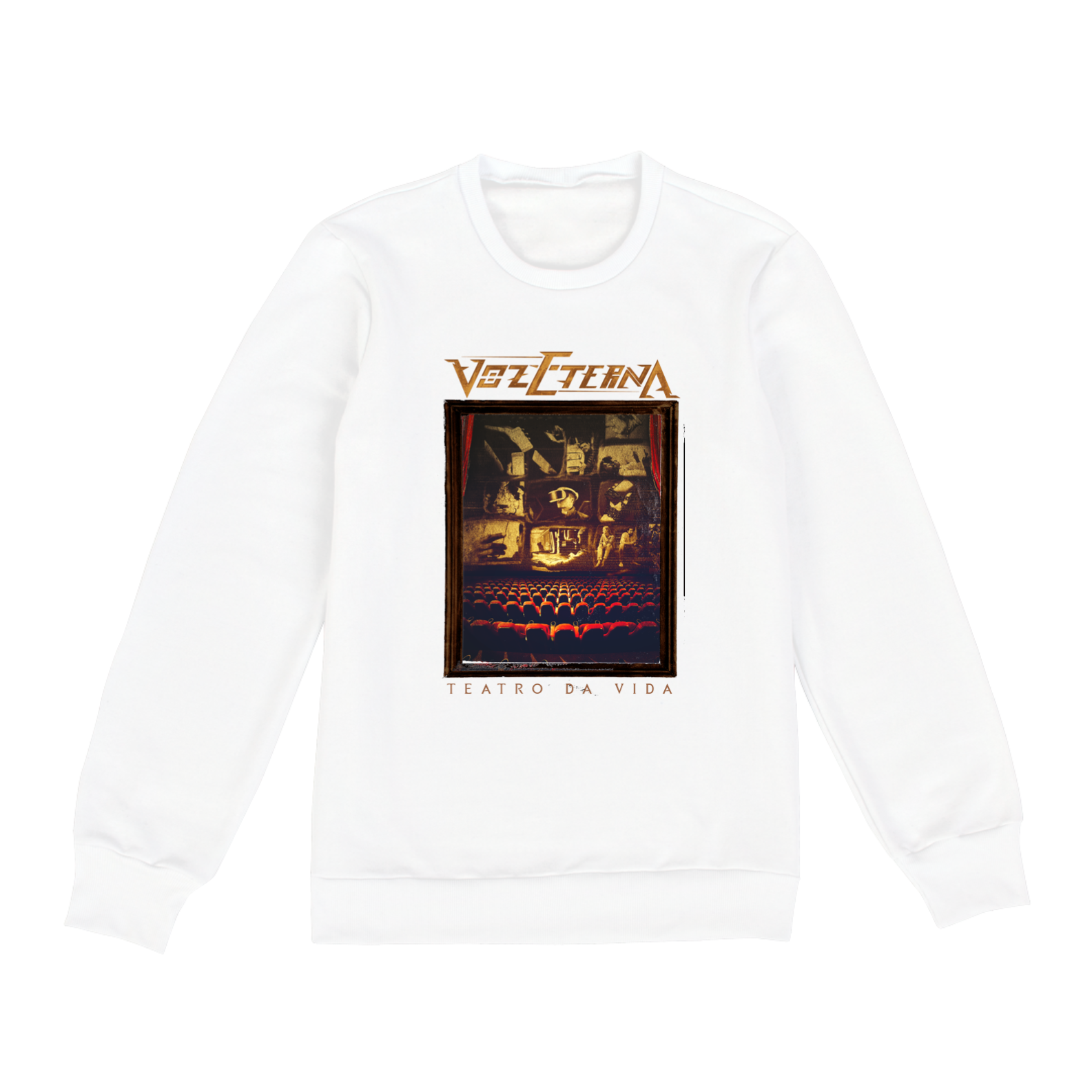 Nome do produto: Blusão Moletom Voz Eterna Teatro da Vida Claro