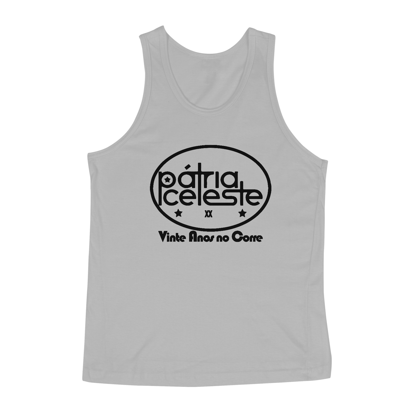 Nome do produto: Regata Pátria Celeste Vinte Anos no Corre (clara)
