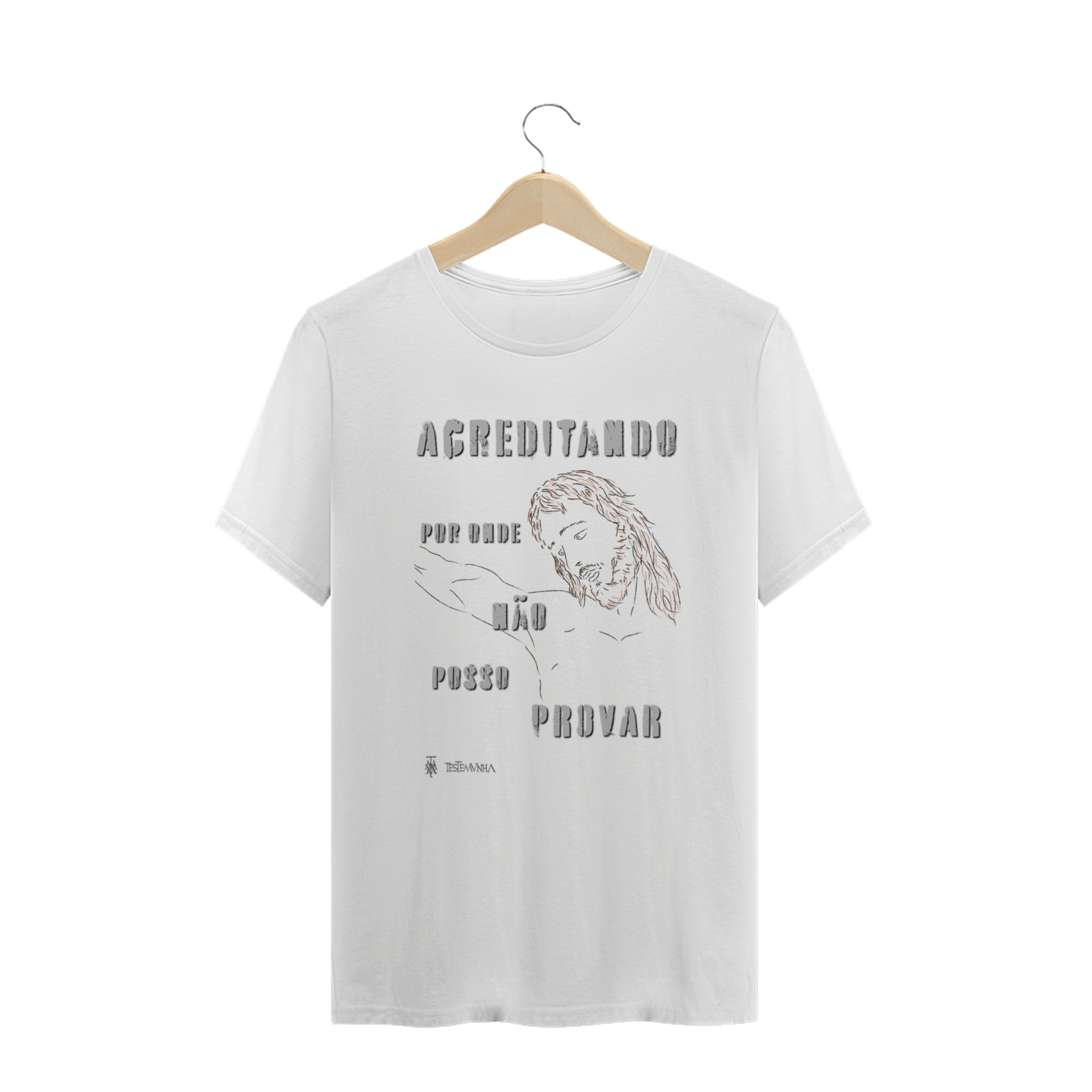 Nome do produto: Camiseta Plus Size Acreditando (clara)