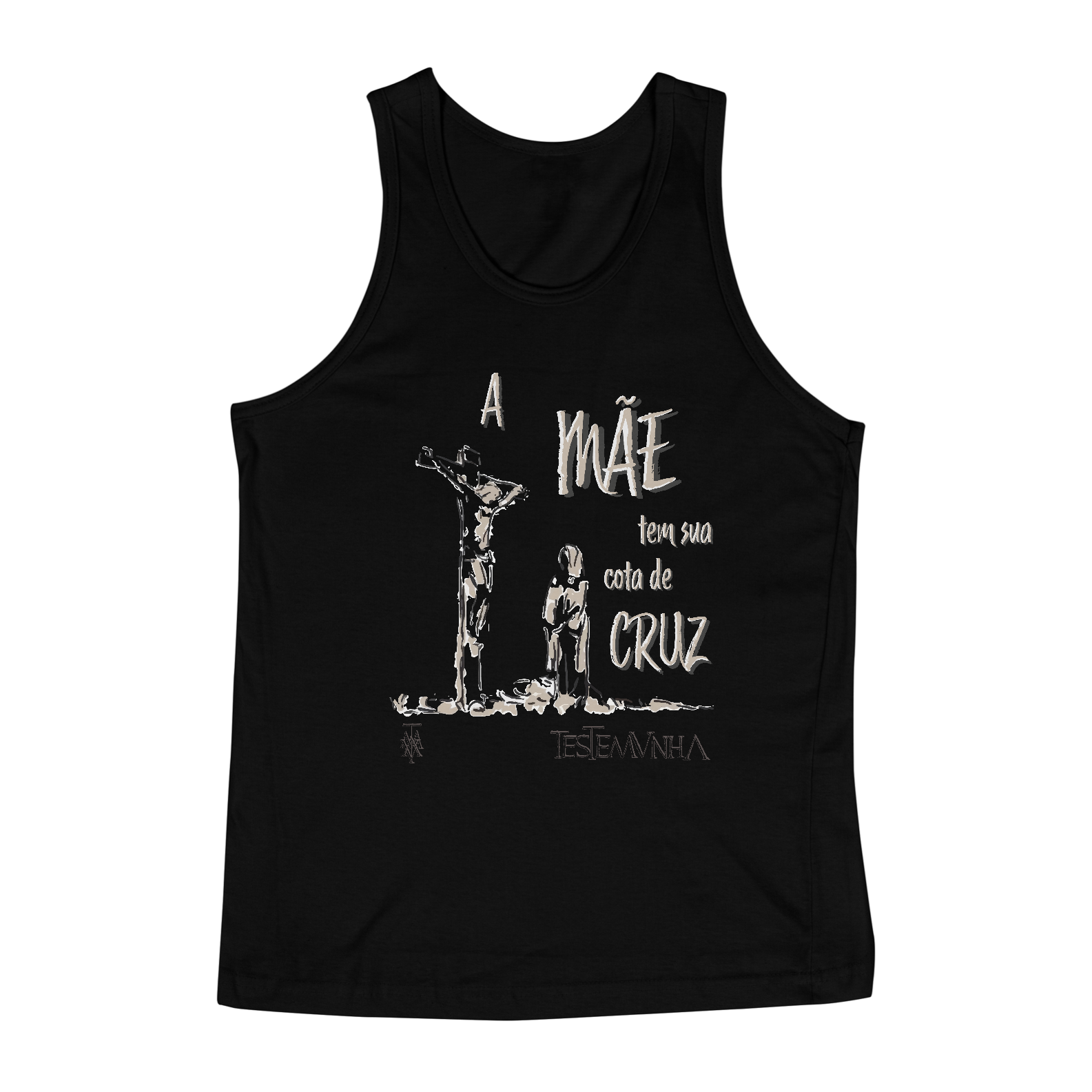 Nome do produto: Regata A Mãe Tem Sua Cota de Cruz