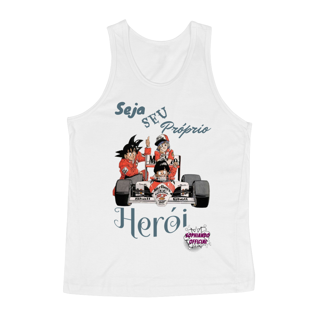 Nome do produto: Seja Seu Próprio Herói! Camisa Regata