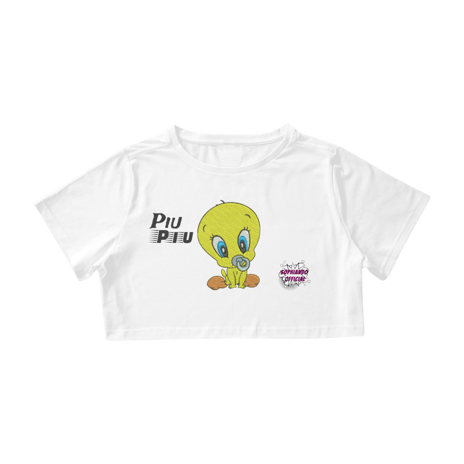 Nome do produto: Piu-Piu! Camisa Cropped Feminino