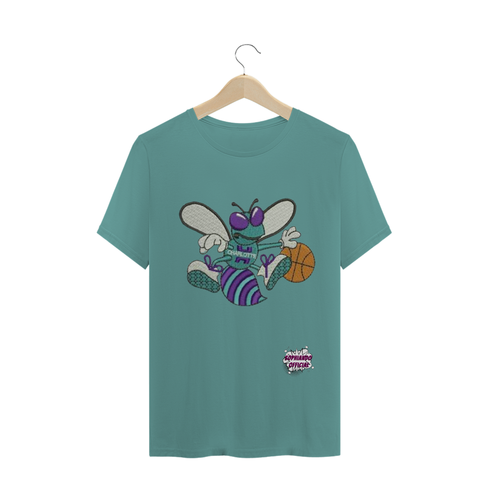 Nome do produto: Charlotte Hornets! Camisa Masculina Estonada