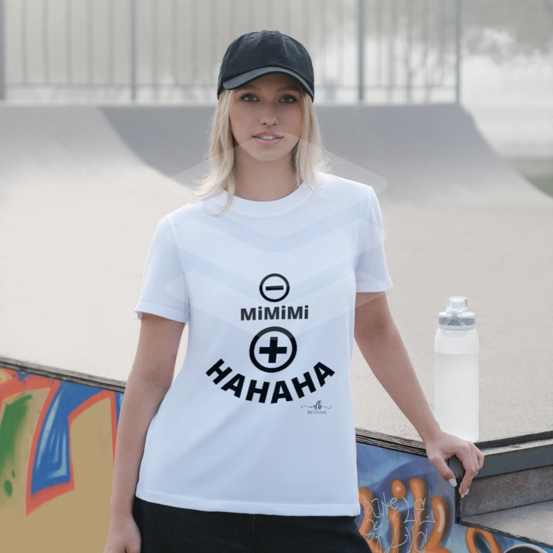 Nome do produto: Menos mimimi, mais HAHAHA (Camiseta quality) LP