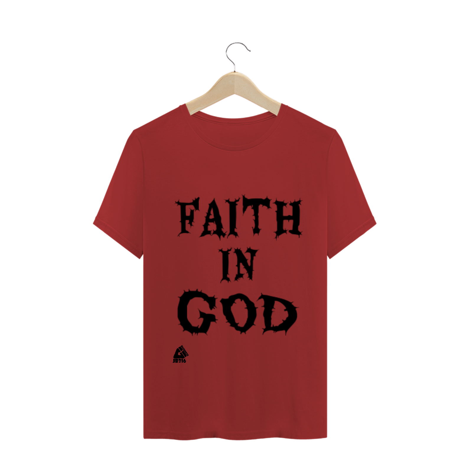 Nome do produto: CAMISETA MASCULINA ESTONADA FAITH IN GOD