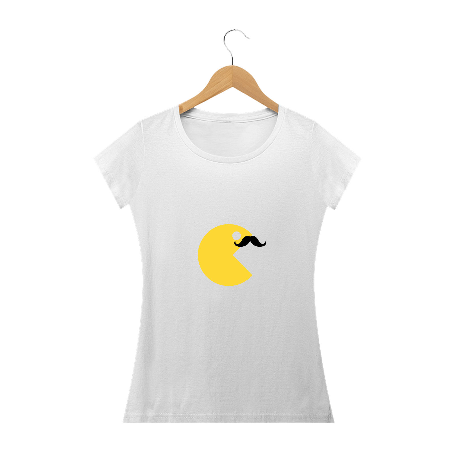 Nome do produto  Camiseta Pac Man Bigode Feminina