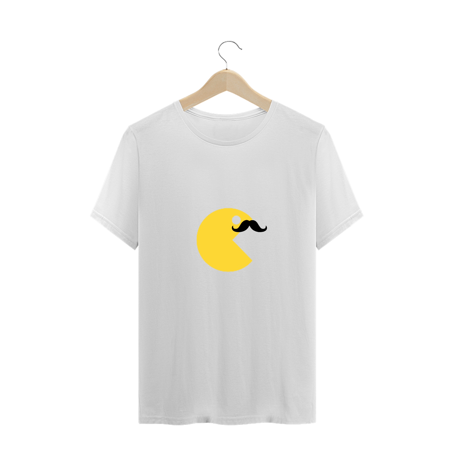 Nome do produto: Camiseta Pac Man Bigode Masculina
