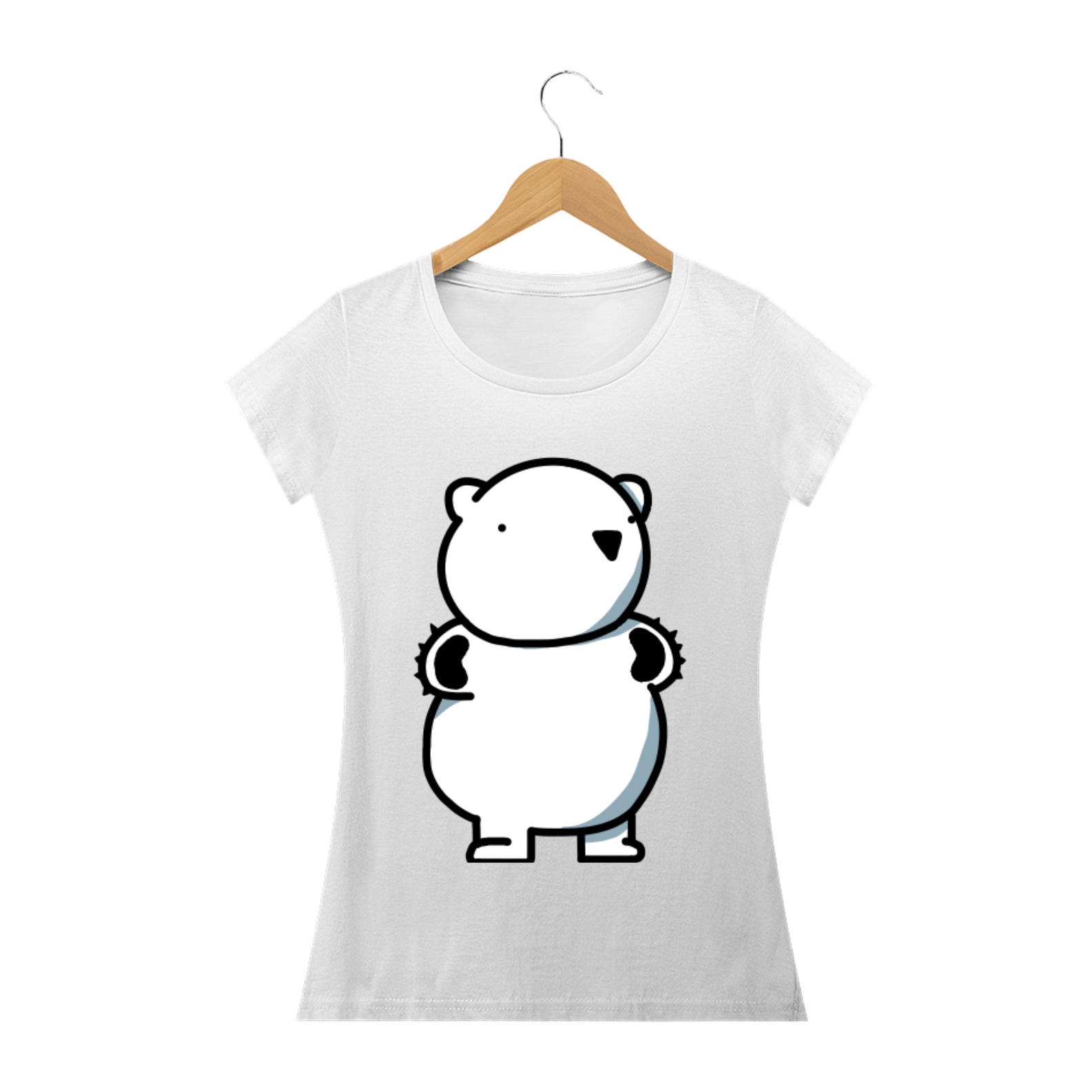 Nome do produto  Camiseta Deivid, o urso Feminina