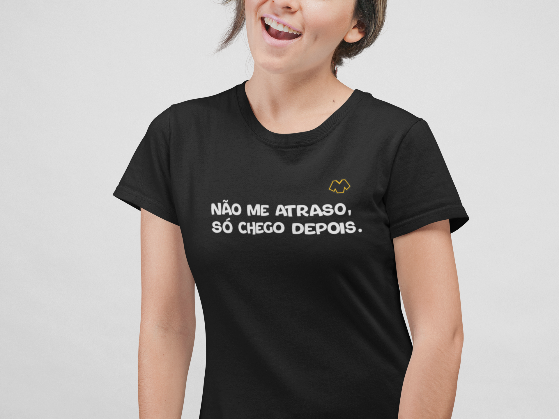 Nome do produto: BABY LONG PRETA - NÃO ME ATRASO