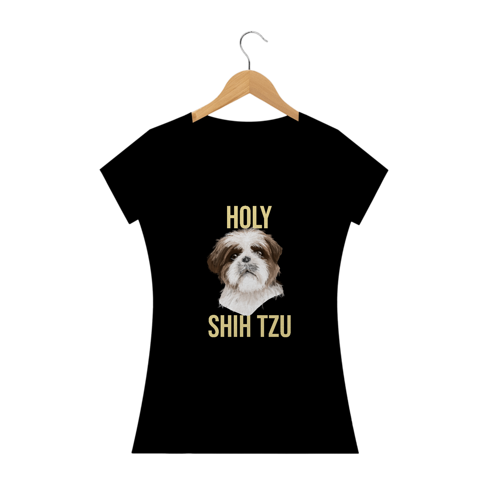 Nome do produto: Camiseta Feminina - Holy Shih Tzu