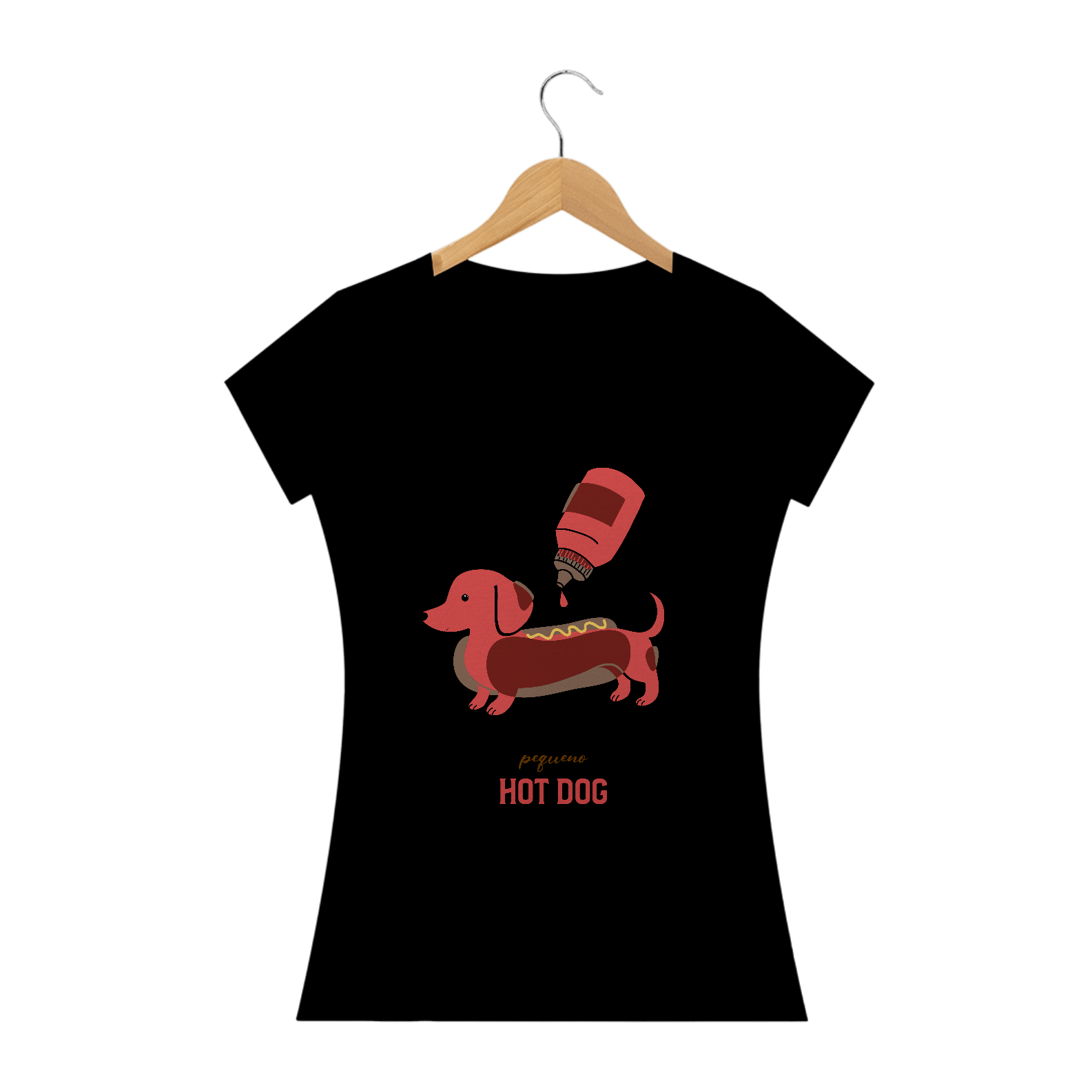Nome do produto: Camiseta Feminina - Hot Dog