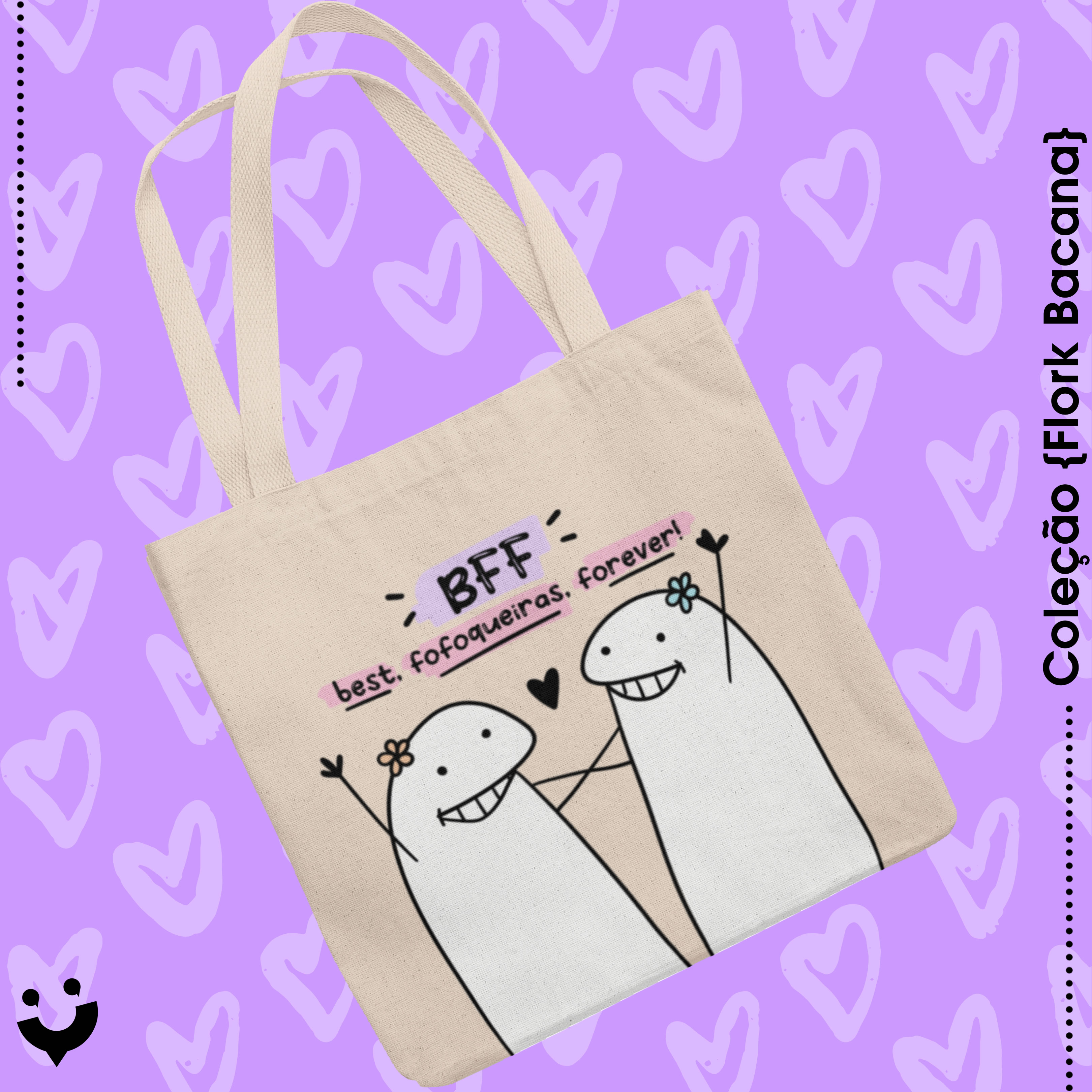 Nome do produto: {Coleção Flork Bacana} Bag Bacana BFF ♡