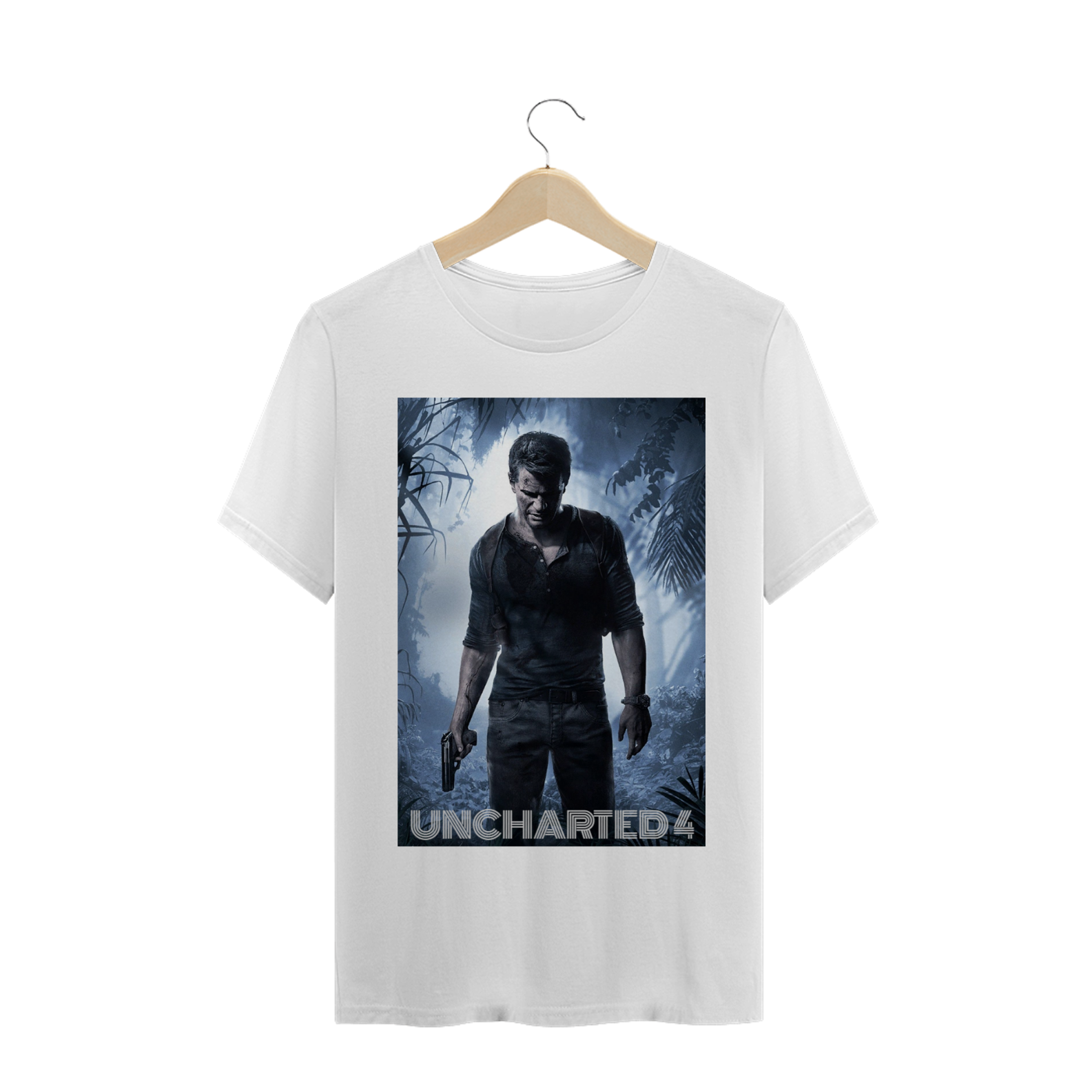 Nome do produto: camiseta masculina Uncharted 4 - Nathan Drake