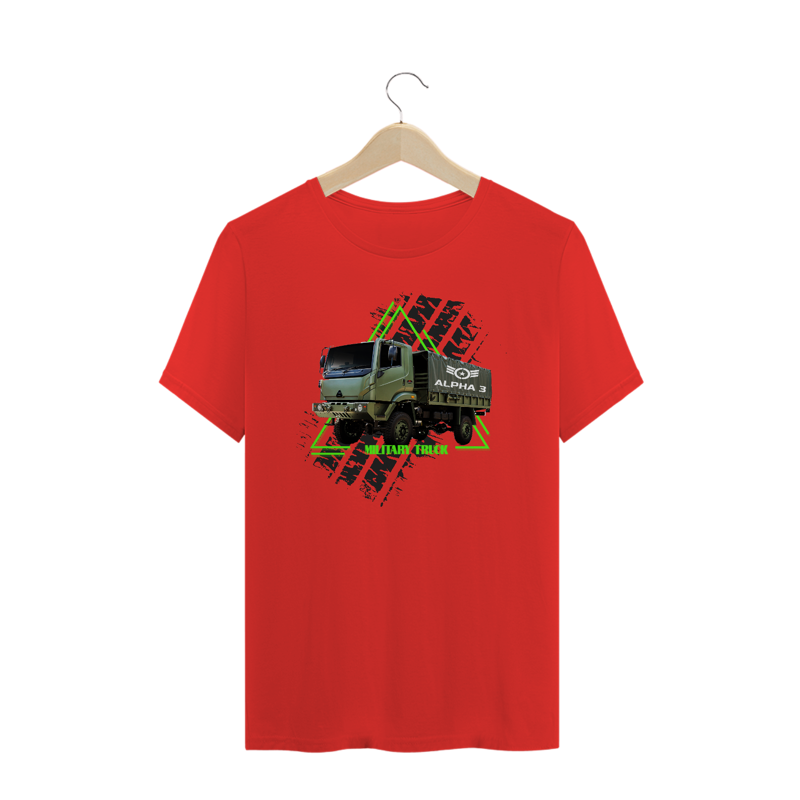 Nome do produto: Camisa - Military Truck / Vermelha e Branca