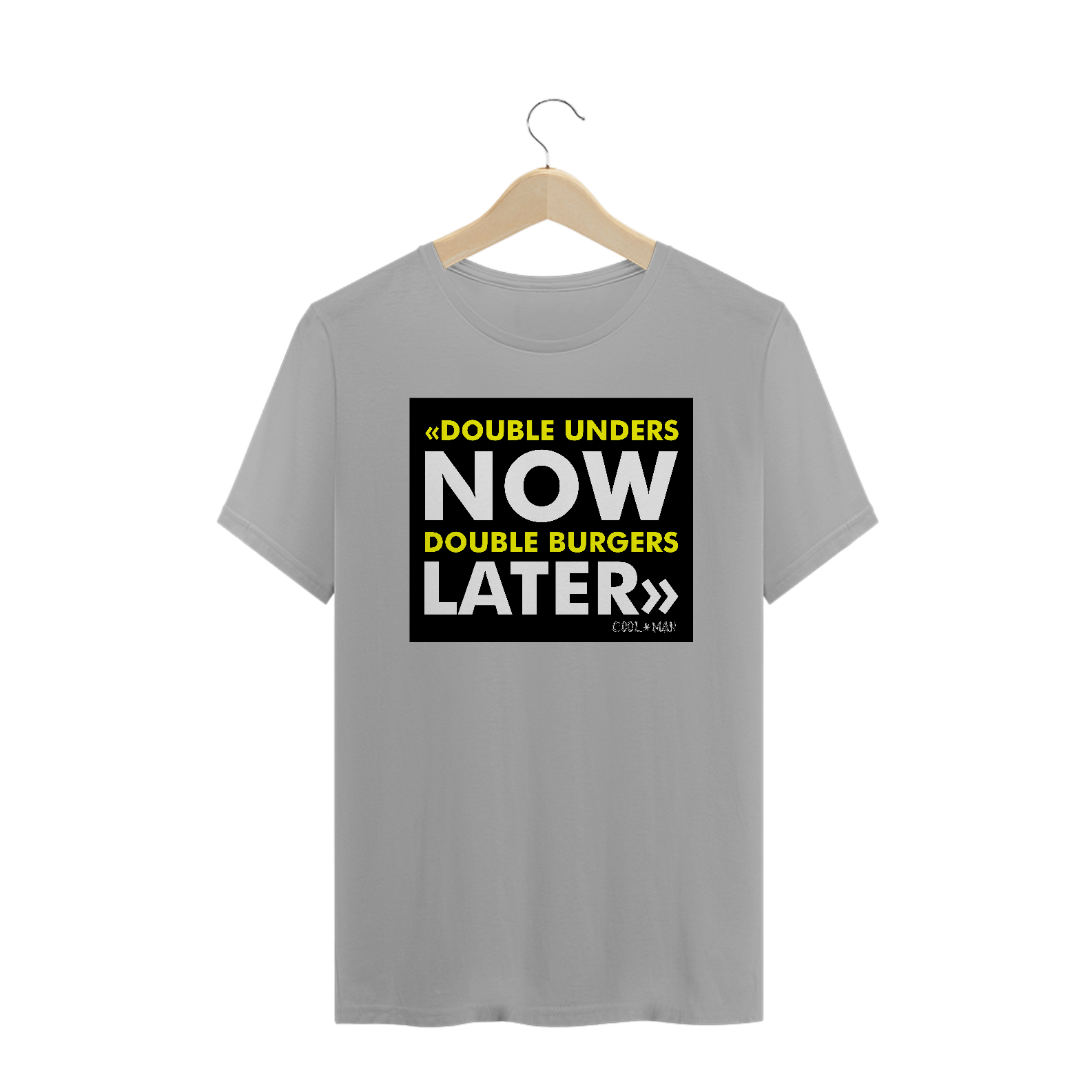 Nome do produto: Camiseta Double Unders Now_Double Burgers Later