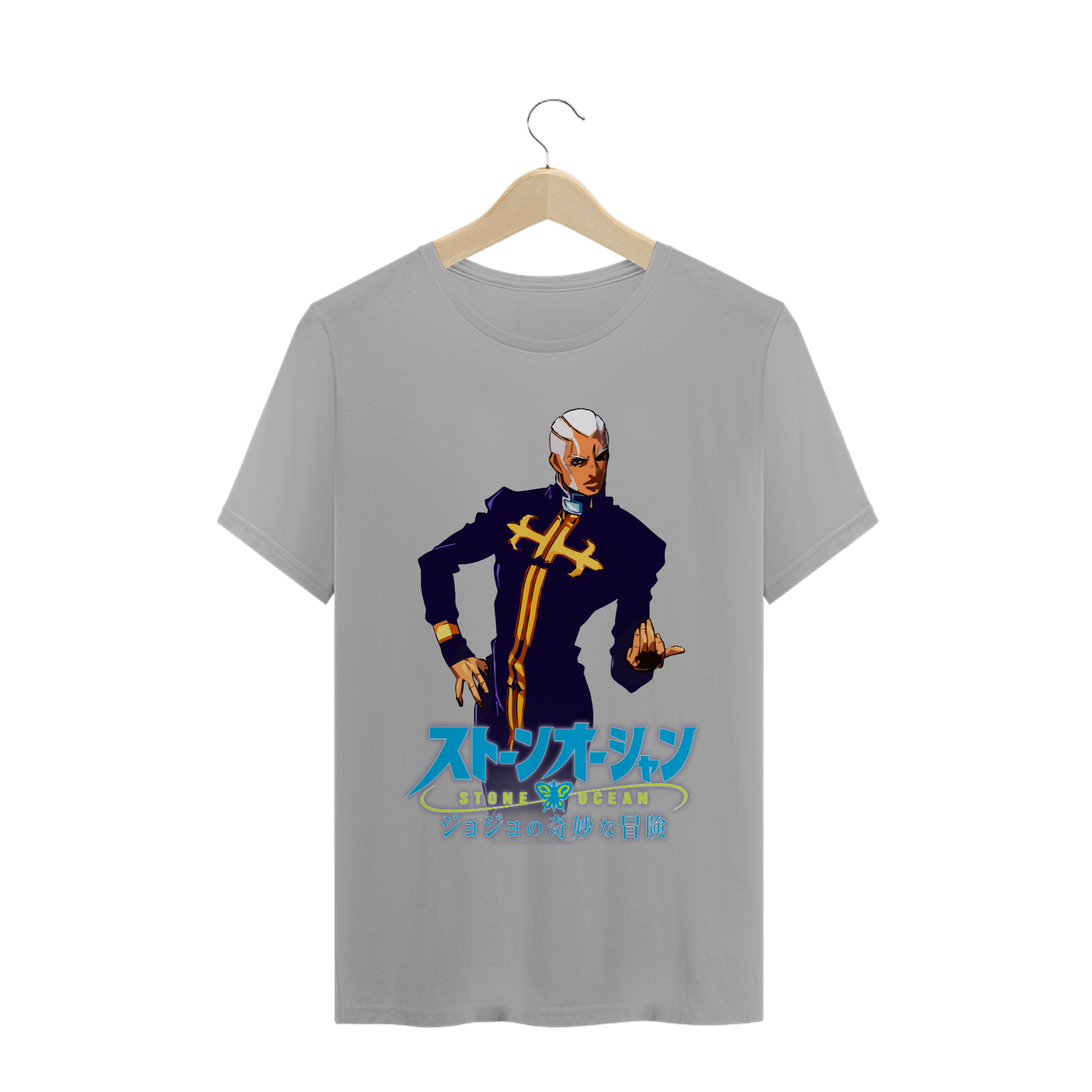 Nome do produto: Camiseta Enrico Pucci - Camiseta Jojo Stone Ocean