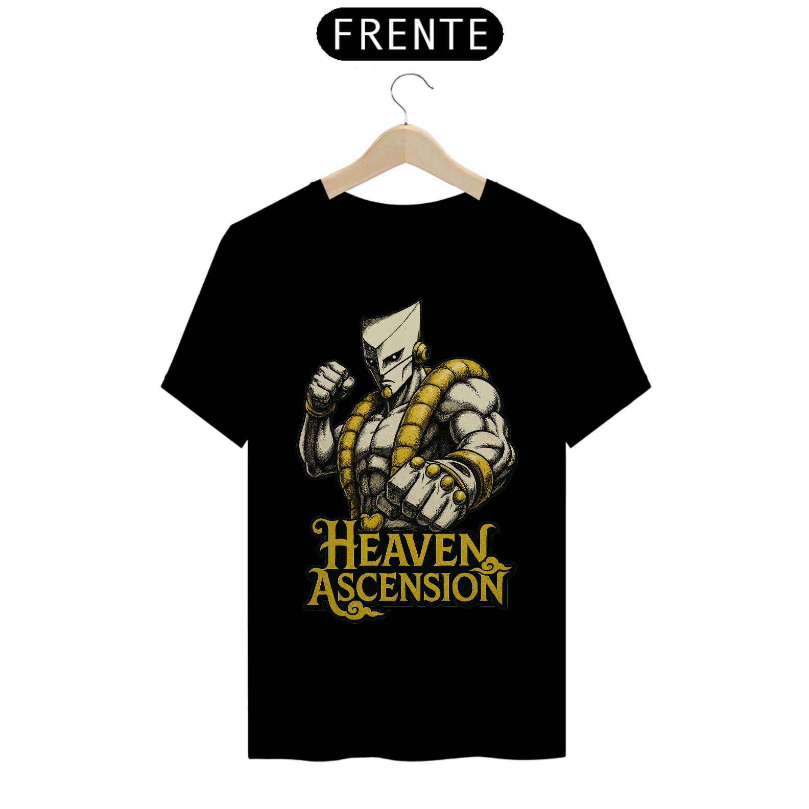 Nome do produto: Camiseta Za Warudo Over Heaven / The World Over Heaven - Jojo’s Bizarre Adventure Eyes Of Heaven - Camiseta Jojo’s Bizarre Adventure