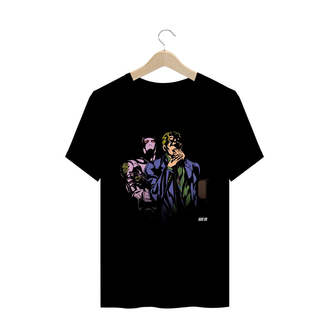 Nome do produto: Camiseta Yoshikage Kira e Killer Queen - JoJo\'s Bizarre Adventure Part 4: Diamond Is Unbreakable