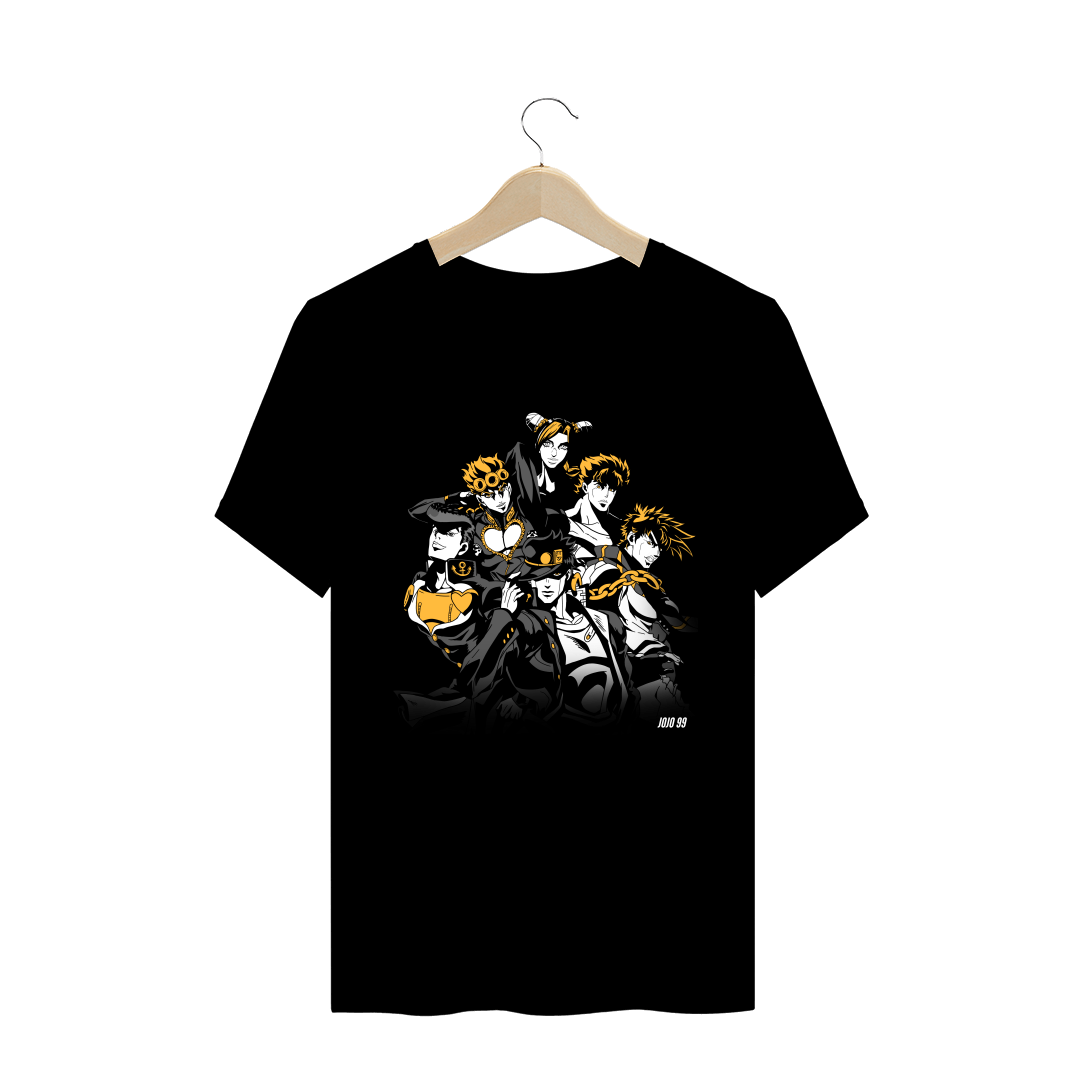 Nome do produto: Camiseta Jonathan, Joseph, Jotaro, Josuke, Giorno e Jolyne  (Todos os Joestar) - JoJo\'s Bizarre Adventure