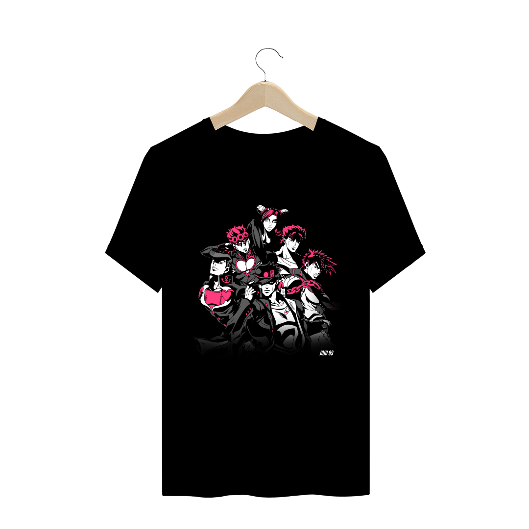 Nome do produto: Camiseta Jonathan, Joseph, Jotaro, Josuke, Giorno e Jolyne (Todos os Joestar) - JoJo\'s Bizarre Adventure ALTERNATIVO