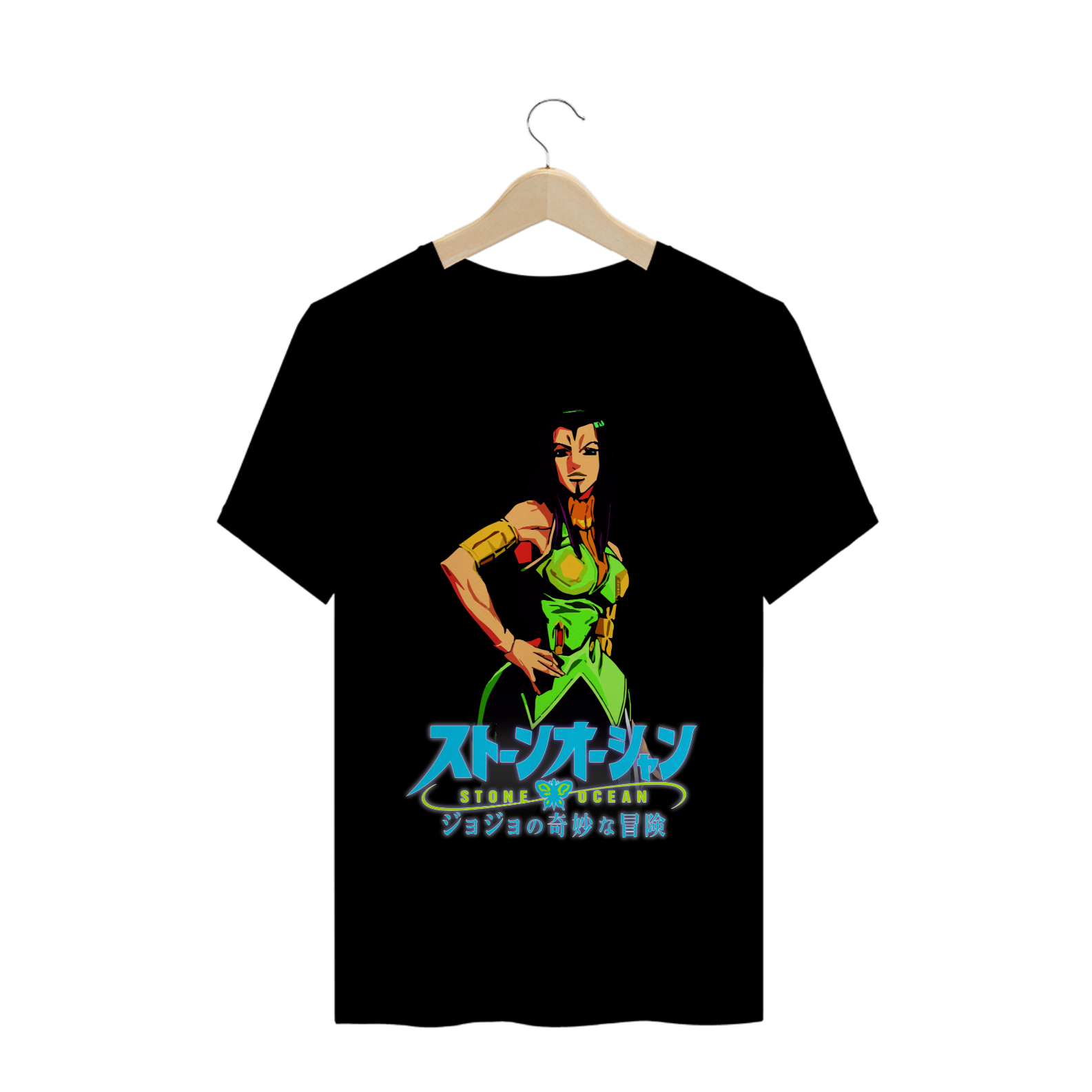 Nome do produto: Camiseta Ermes Costello - Camisa JoJo Stone Ocean