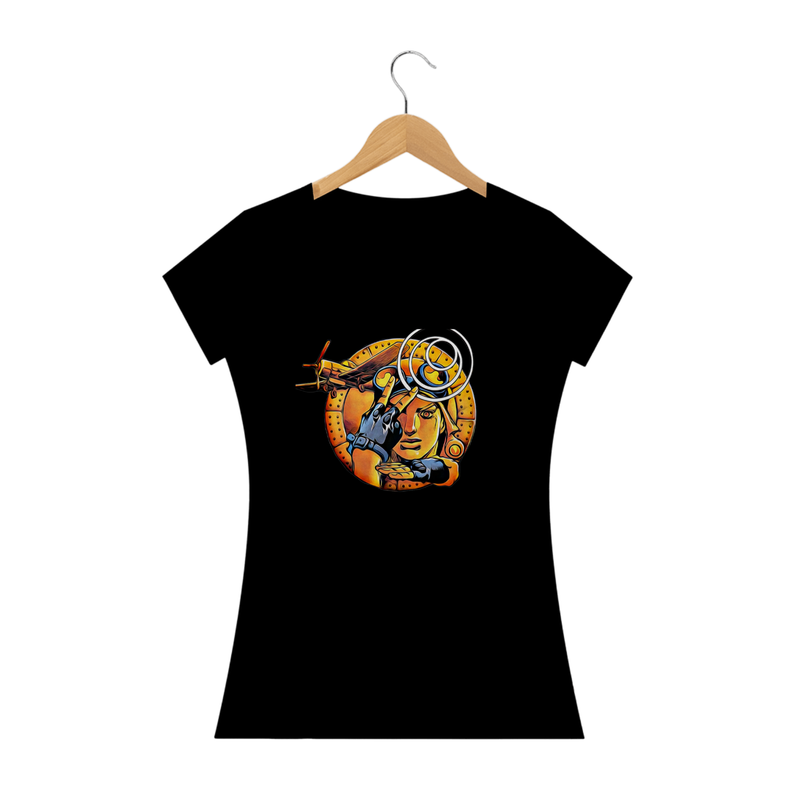 Nome do produto: Camiseta Joseph Joestar - Camisa Baby Look JoJo\'s Bizarre Adventure