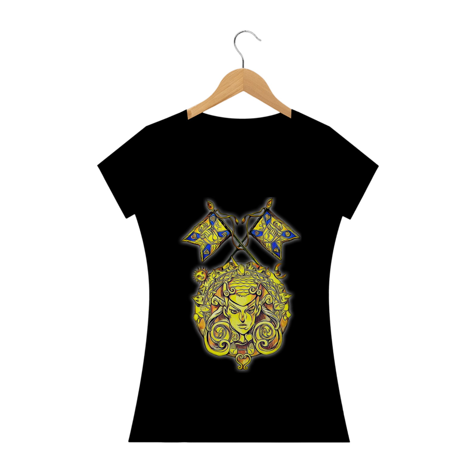 Nome do produto: Camiseta Josuke Higashikata - Camisa Baby Look Jojo\'s Bizarre Adventure