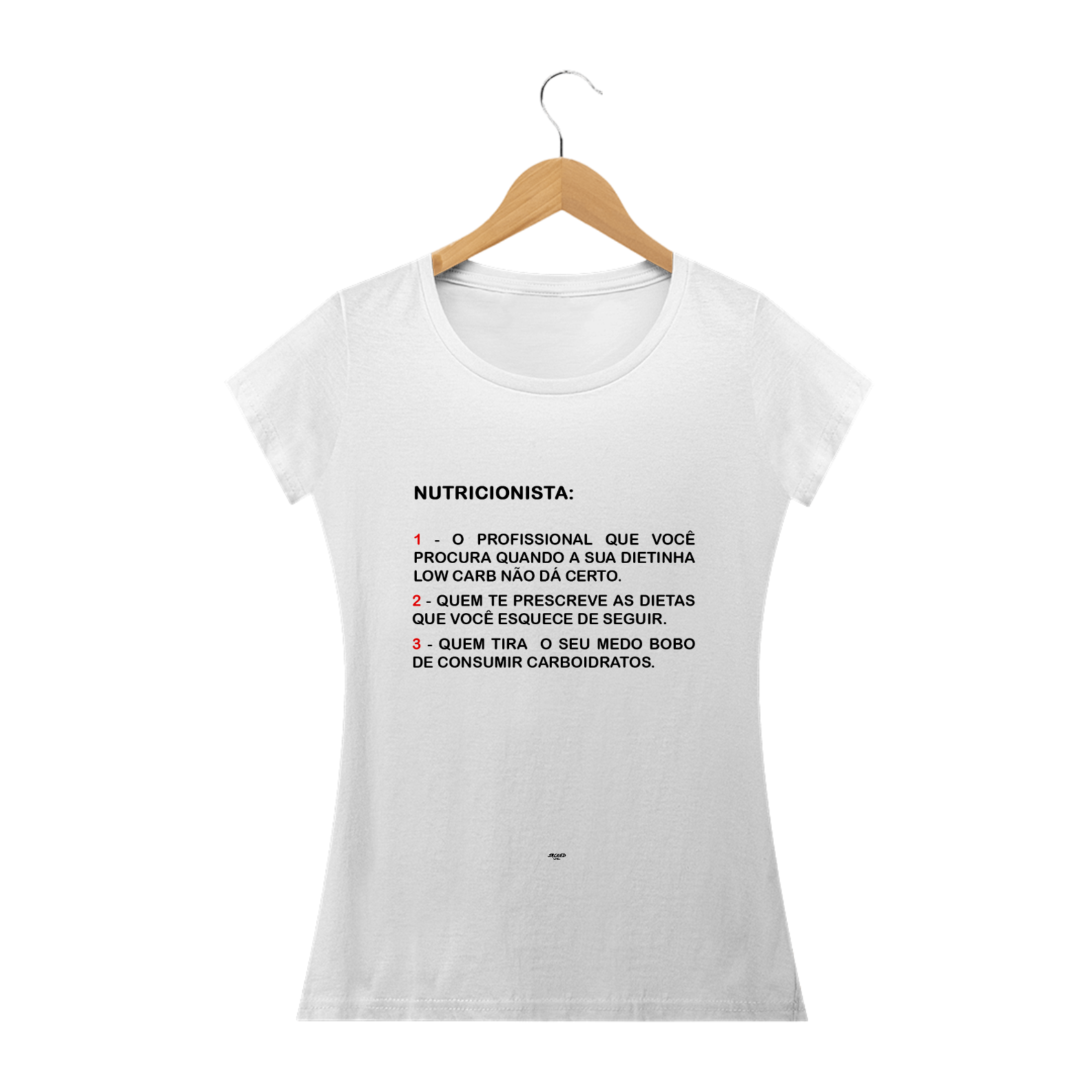 Nome do produto  Camiseta Baby Long - NUTRICIONISTA - WHITE