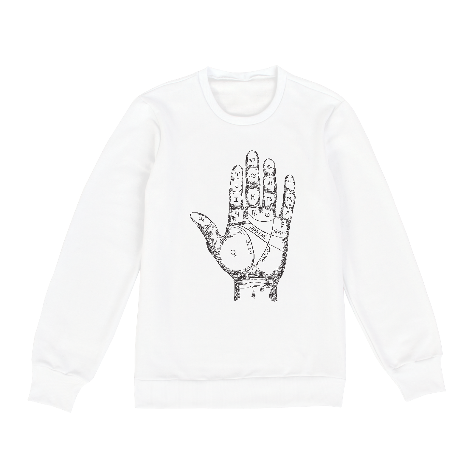 Nome do produto: Moletom - Quirologia - Leitura das Mãos