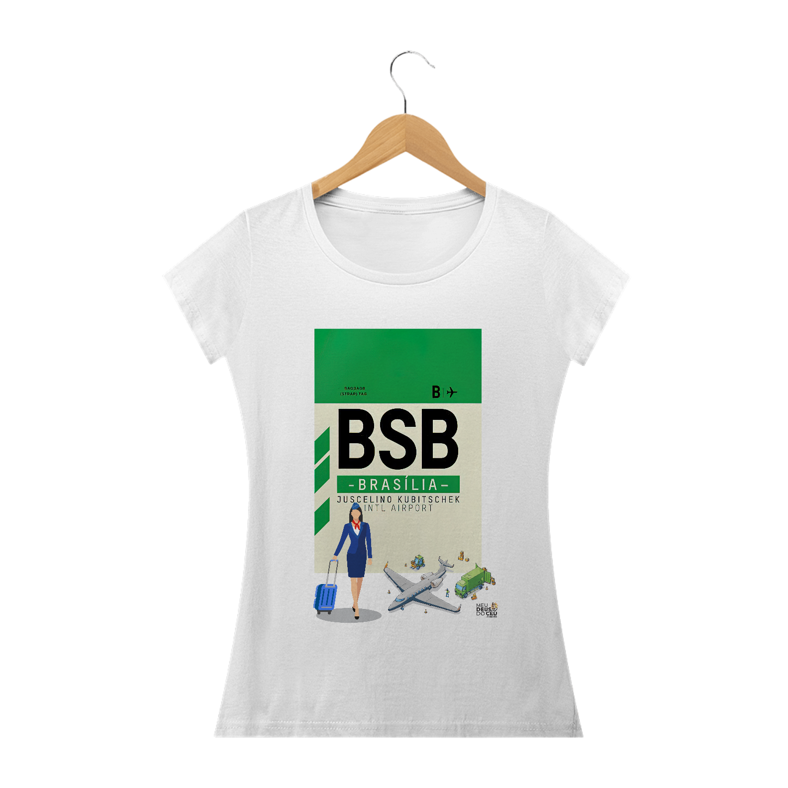 Nome do produto: Babylook Fem. BSB IATA Brasília Comissária