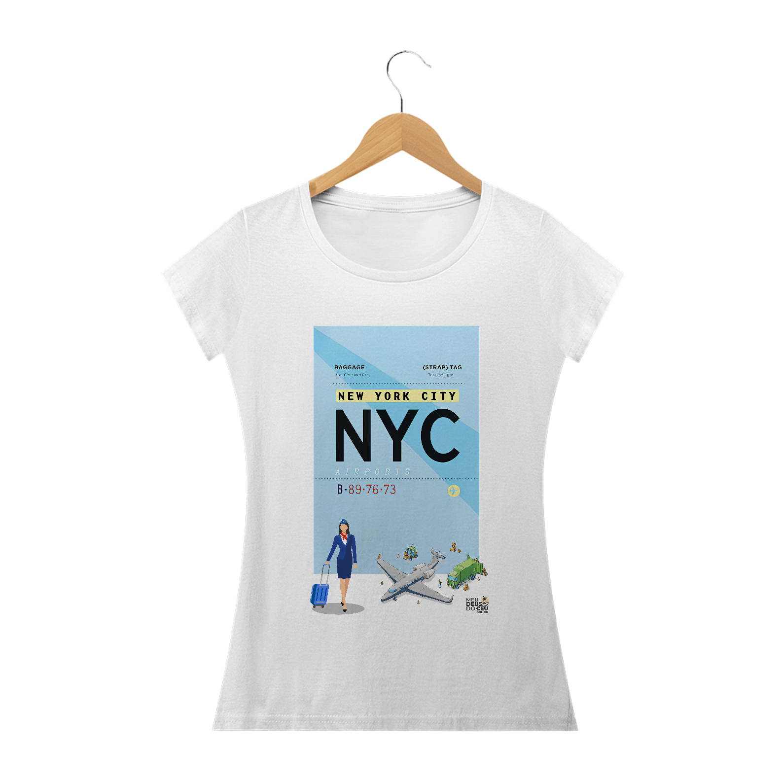 Nome do produto: Babylook Fem. NYC IATA New York Comissária