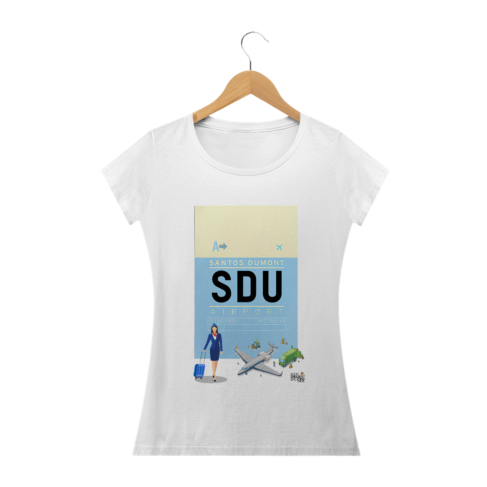 Nome do produto: Babylook Fem. SDU IATA Santos Dumont - Rio de Janeiro - Comissária