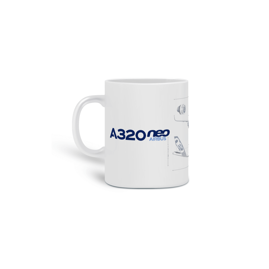 Nome do produto: Caneca Airbus A320 Neo