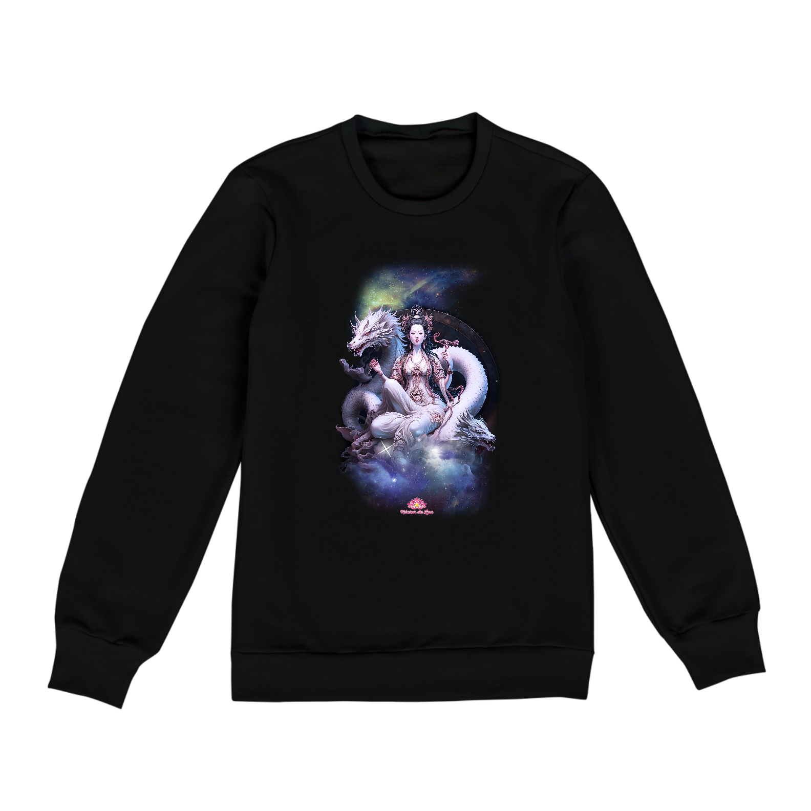 Nome do produto: Moletom Kuan Yin e os dragões brancos