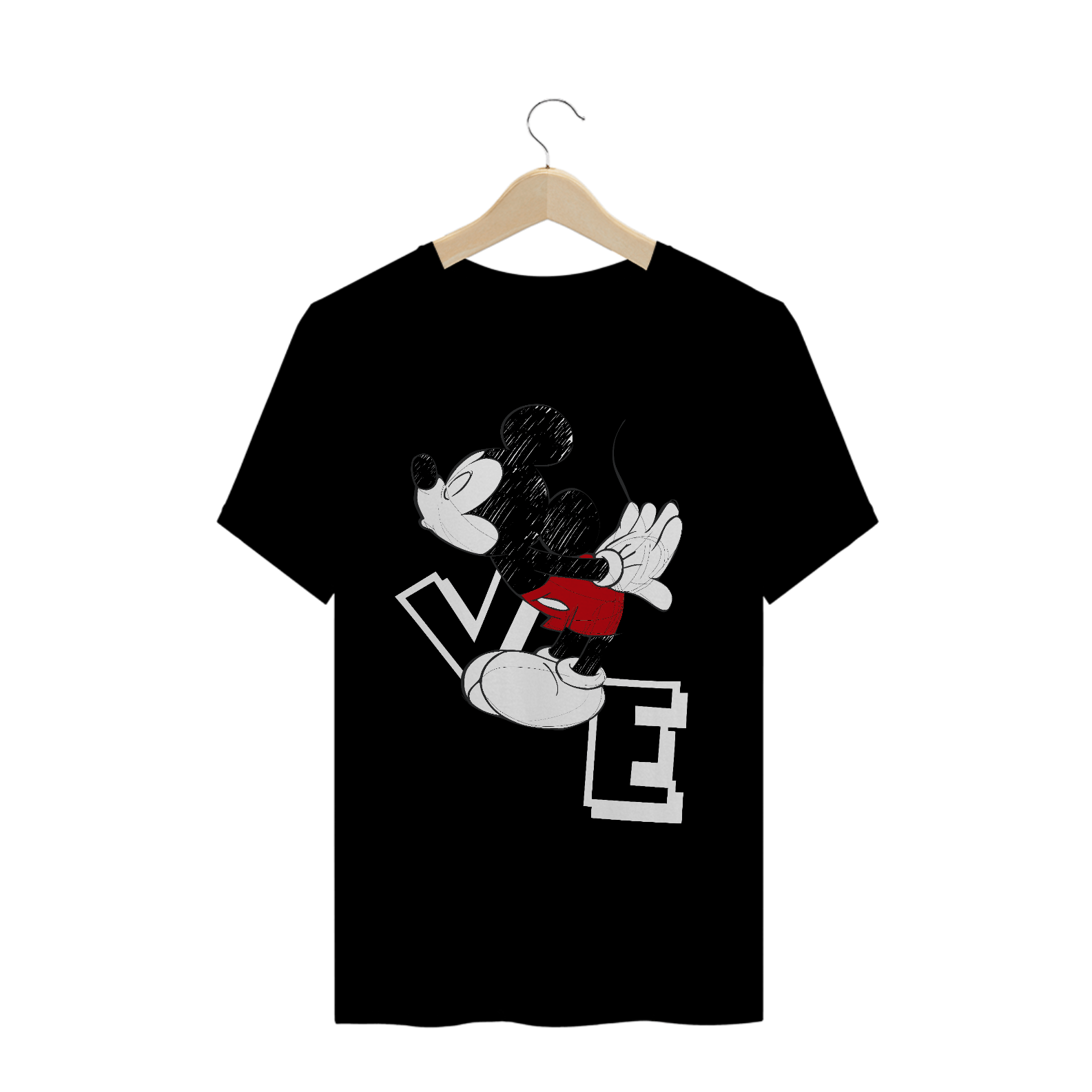 Nome do produto: T-Shirt Mickey Namorados VE (Preta)