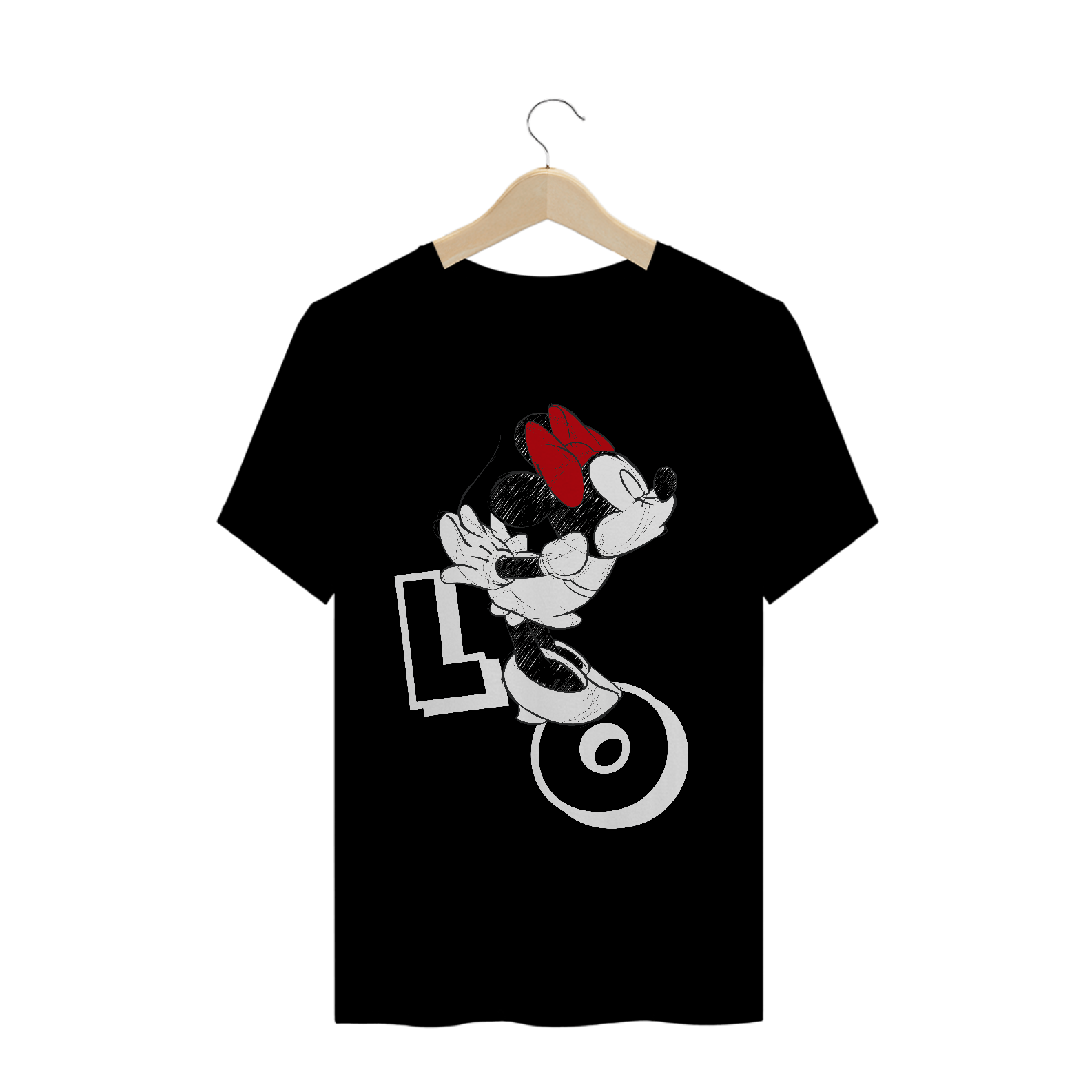 Nome do produto: T-Shirt Minnie Namorados LO (Preta)