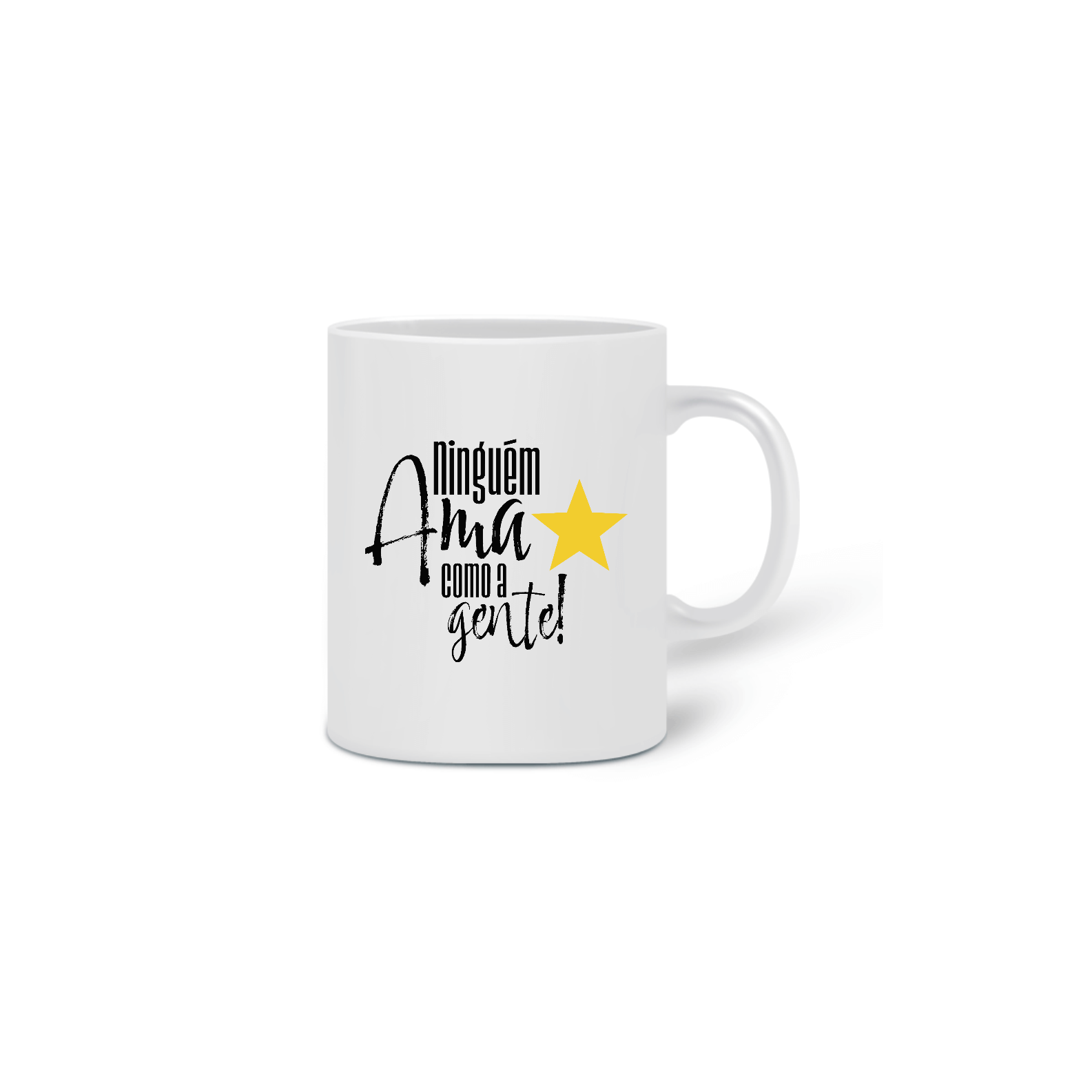 Nome do produto: Caneca Ninguém ama como a gente estrela solitária