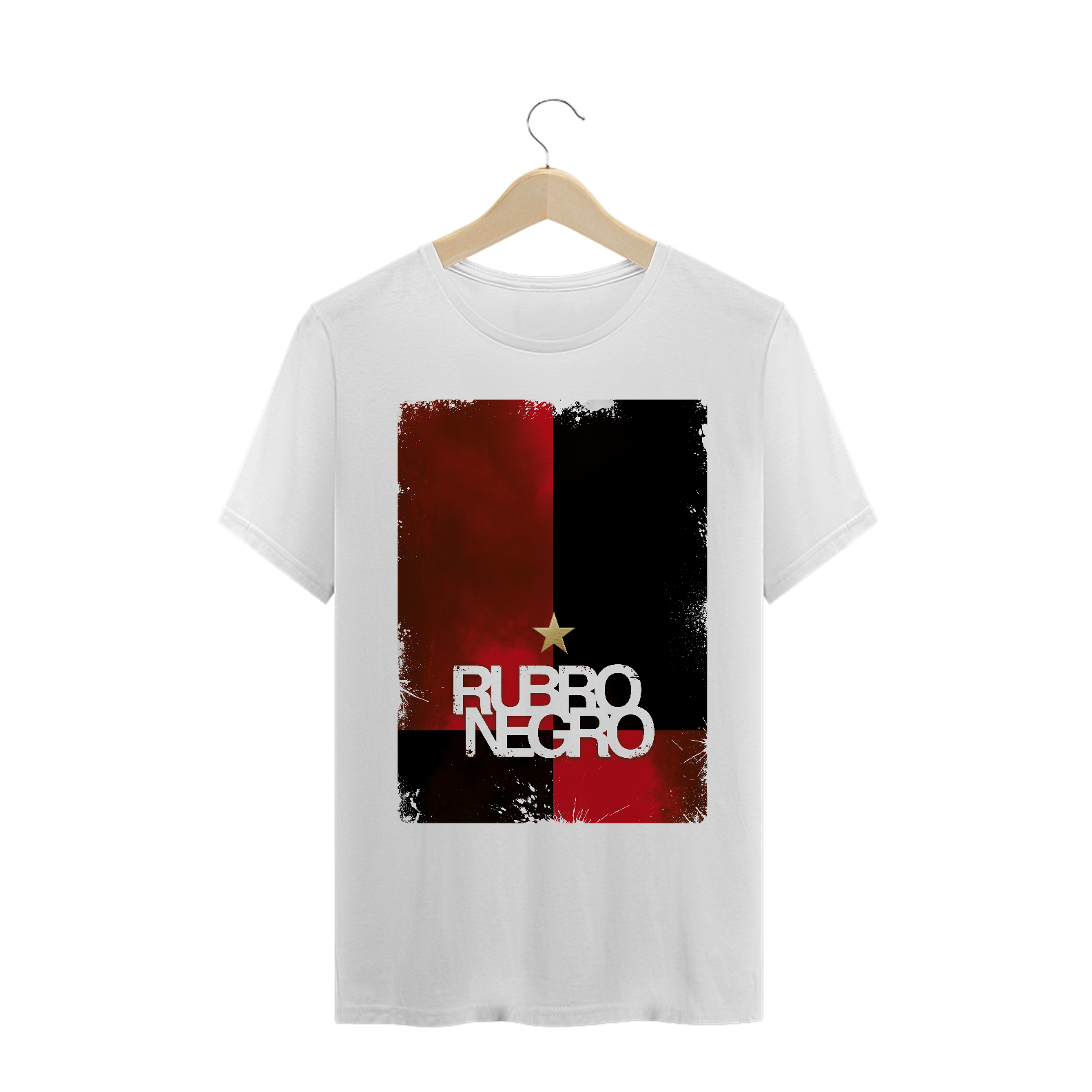 Nome do produto: Camiseta Rubro Negro estrela