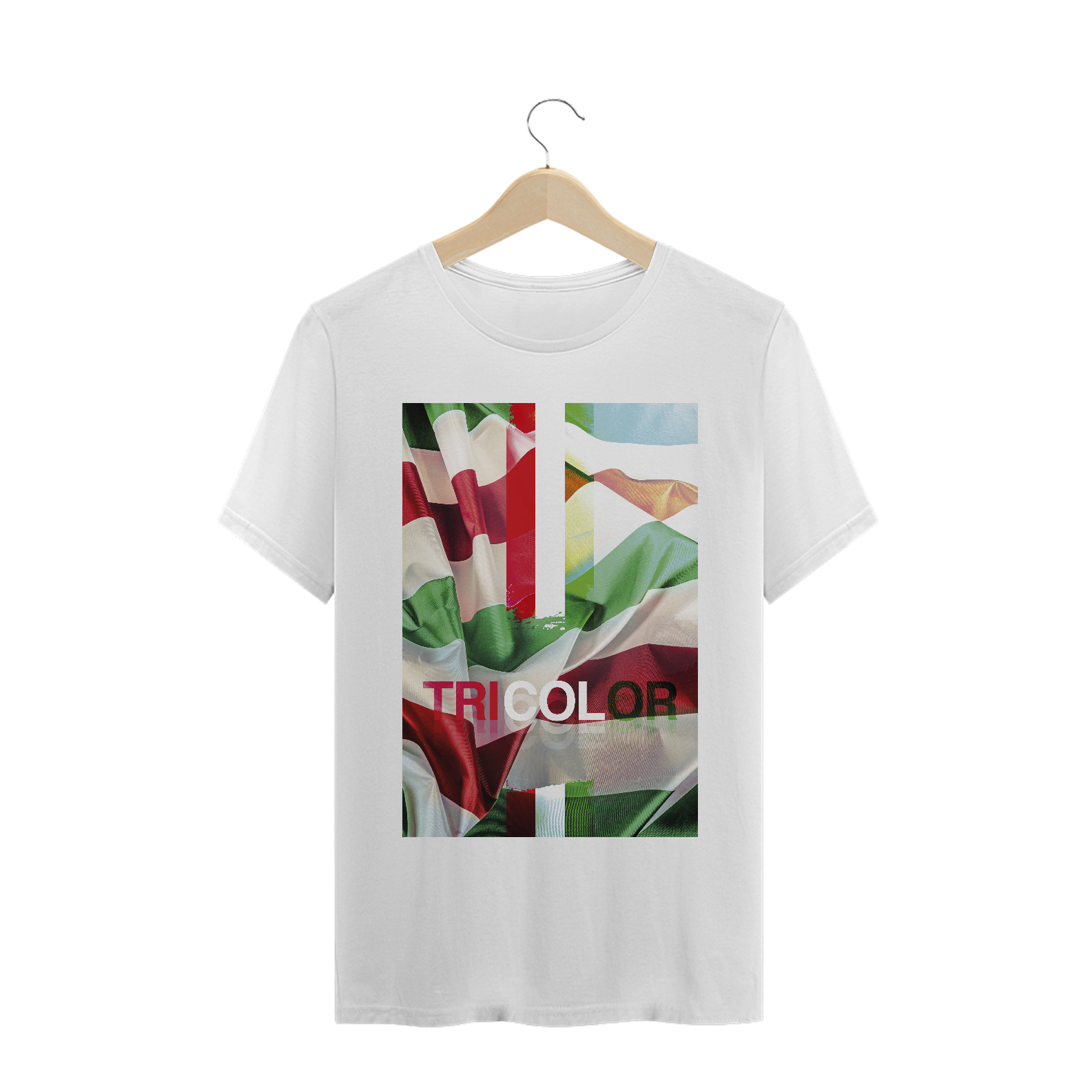 Nome do produto: Camiseta Tricolor Bandeirão Flu