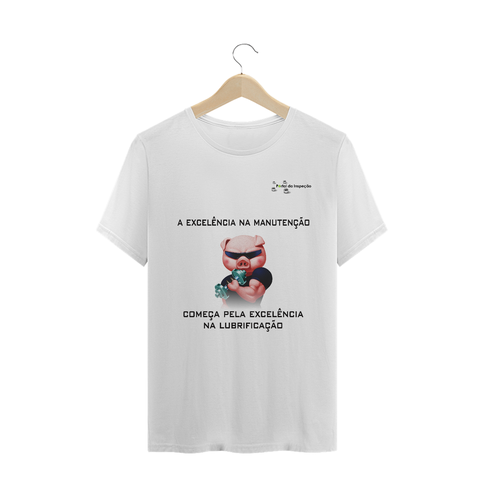Nome do produto: Camisa -Branca - A Excelência da Manutenção Começa pela Excelência na Lubrificação