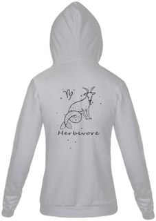 Moletom Com Zíper Unissex | Capricórnio | Herbivore | P&B 