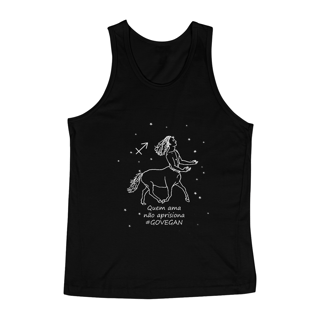 Regata Masculina | Sagitário | Quem ama não aprisiona #govegan | P&B