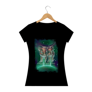 Camiseta Baby Long | Gêmeos | Meus dois lados gritam: GO VEGAN! | Color