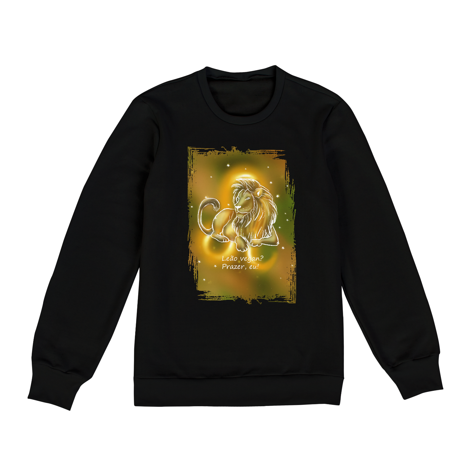 Blusão Moletom Unissex | Leão | Leão vegan? Prazer, eu! | Color