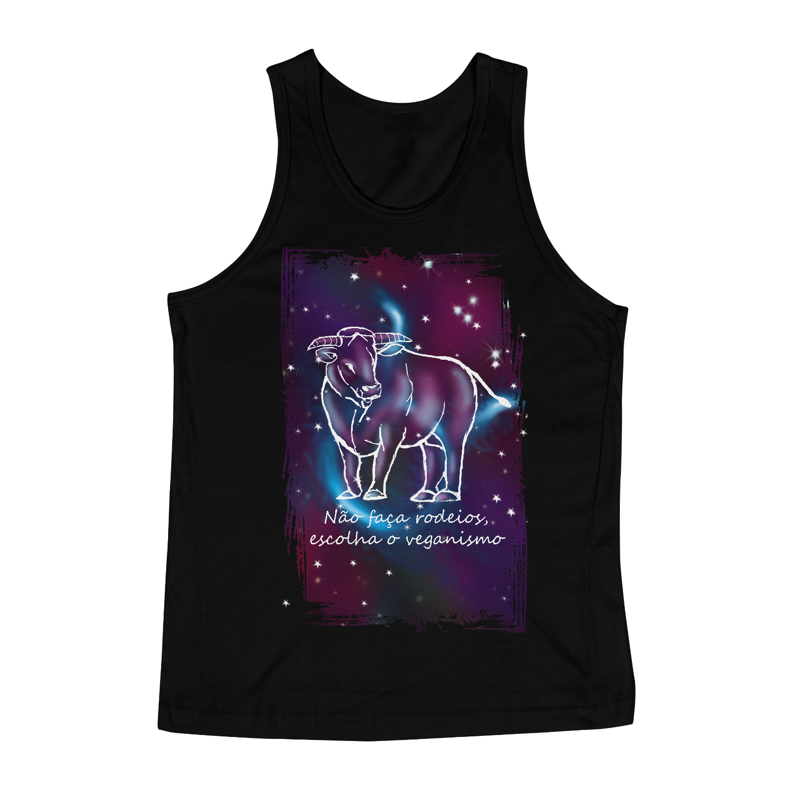Regata Masculina | Touro | Não faça rodeios, escolha o veganismo | Color