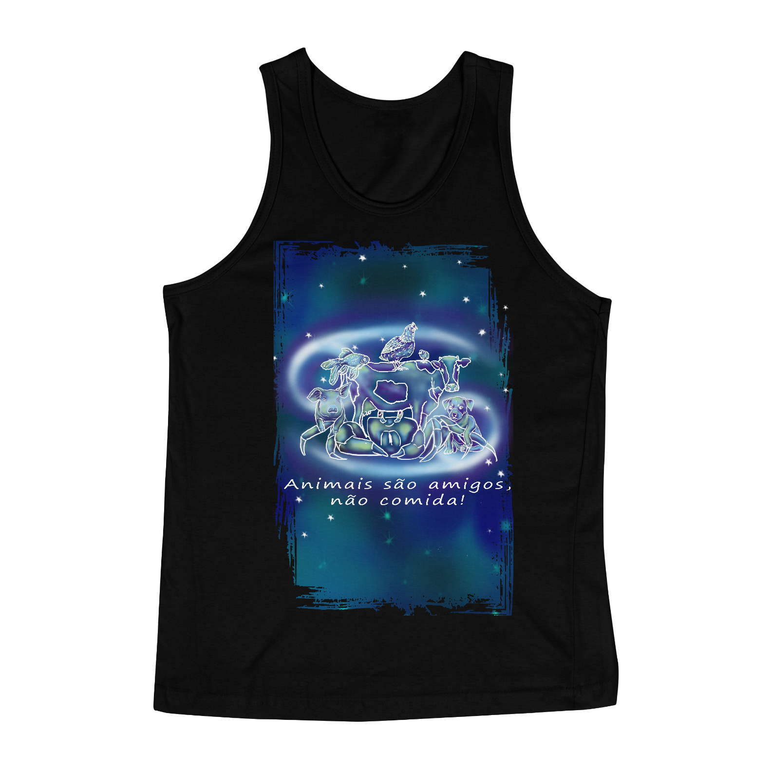 Regata Masculina | Câncer | Animais são amigos, não comida! | Color