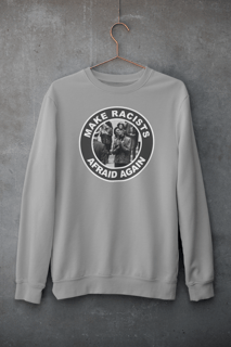 Moletom Racists Afraid Cinza - Black Panther Party