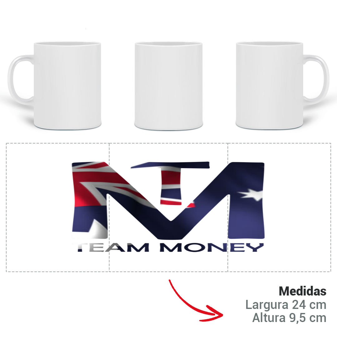 Nome do produto: Caneca Team Money - AUSTRALIA