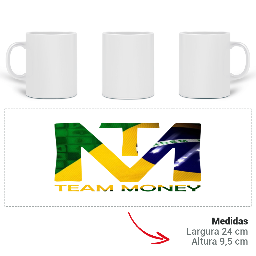 Nome do produto: Caneca Team Money - BRASIL